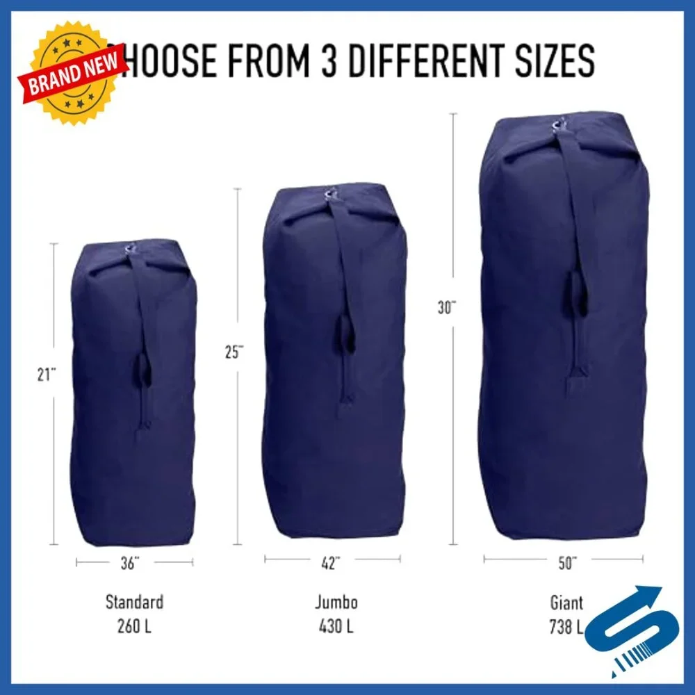 Heavyweight Canvas Duffle Bag Top Load Rugged Travel Gear Adventure Ready